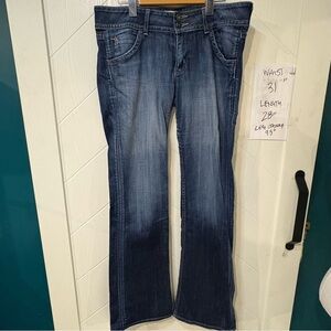 Hudson Dark Wash Bootcut Jeans | Y2K Denim Stretch USA Made|31x28inseam‎